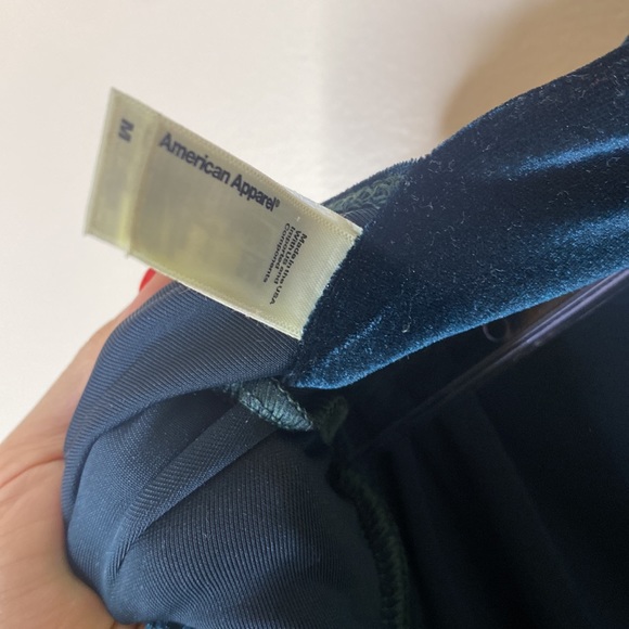 NWT American Apparel Velvet Skater Dress - Picture 8 of 9